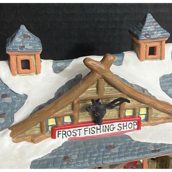 Victorian Village Collectibles 2000 Edition Old Towne Frost Fishing Shop Vintage - Picture 3 of 10